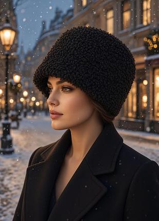 Шапка для женщин из искусственного меха на флисе, на зиму.