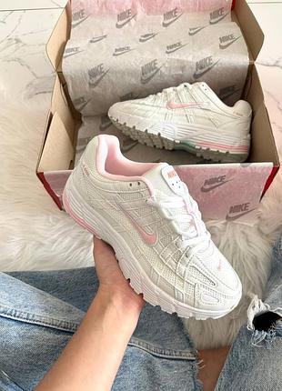 Кроссовки nike p-6000 white pink арт 0440