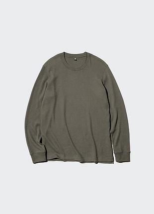 Лонгслив вафельный uniqlo (484780) 7