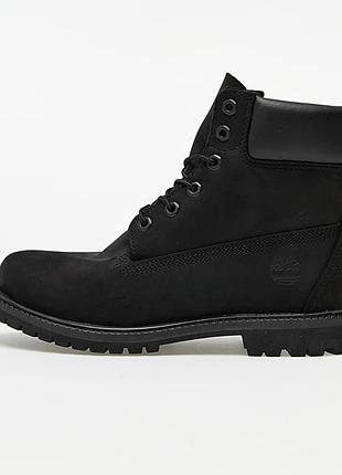 Ботини чоловічі timberland premium 6-inch waterproof black нубук оригінал чорні берци