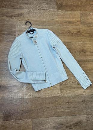 Стильна жіноча трикотажна кофта кардиган by karen millen р.3 (м), duck egg blue м'ятно-блакитний