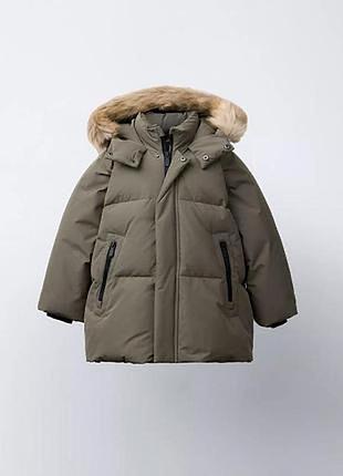 Куртка zara пуховик