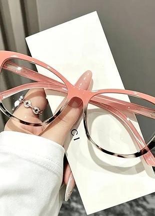 Жіноча оправа «rose cat eye» — рожево-коричнева, форма котяче око