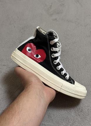 Converse x comme des garçons play chuck 70 36р 22.5-23см кеди високі оригінал