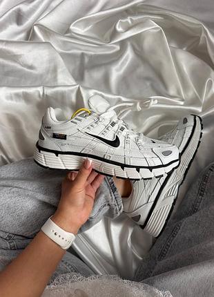 Nike p-6000 white black cordura (влагозащита)