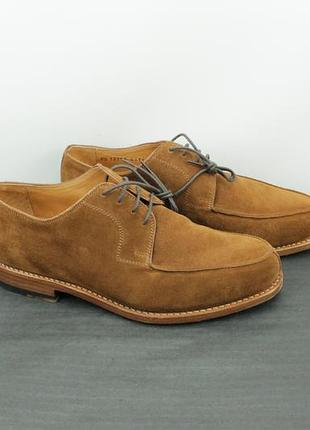 Шикарные туфли ручной работы prime shoes handmade collection brown suede derby shoes