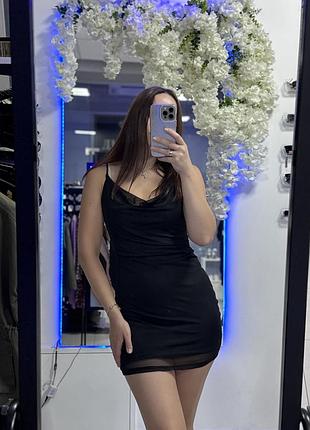 Чорна міні сукня h&m