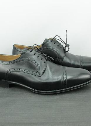 Класичні преміальні туфлі bally black leather derby shoes