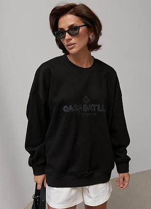 Жіночий утеплений світшот oversize з начосом
