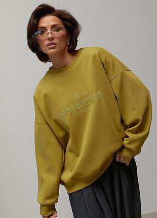 Жіночий утеплений світшот oversize з начосом