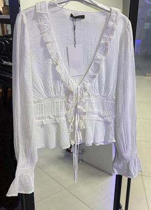 Біла блуза zara