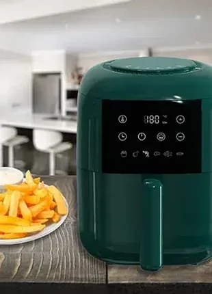 Аерофритюрниця maestro mr-755, 3 л, 1200 вт, 6 програм приготування, зелений