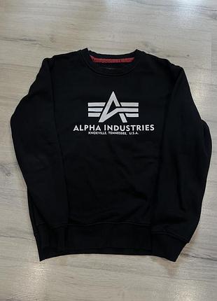 Чорний світшот alpha industries