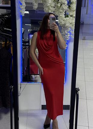 Червона максі сукня h&m