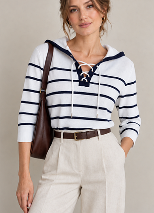 Кофта худі ralph lauren бретонка ленійка l- rl lauren active s кофточка з капюшоном бавовняна бавовна хлопкова світшот светр в смужку полоску смугаста