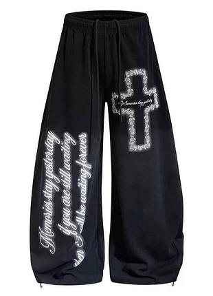 Штани oversize з принтом