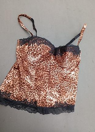 Эффектный леопардовый топ -бюстье от бренда la senza