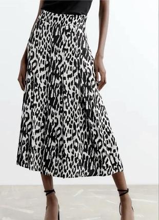 Спідниця zara, леопардова