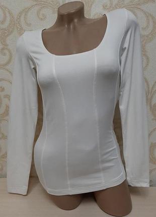 Білосніжний лонгслів, реглан, l xl