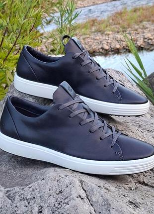 Чоловічі шкіряні кеди ecco soft 7 m, 45р.