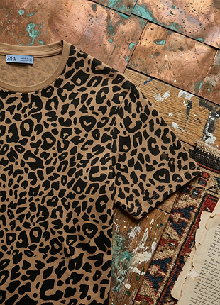 🖤леопардова футболка zara🖤