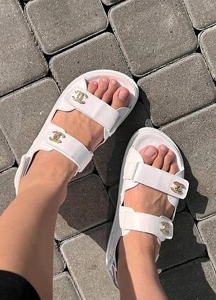 Chanel sandals white