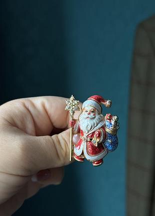 Брошка санта 🧑‍🎄 новорічна булавка