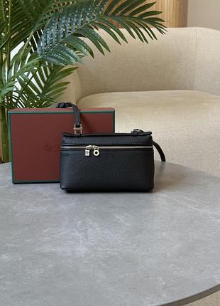 Сумка loro piana extra bag 19 black/silver