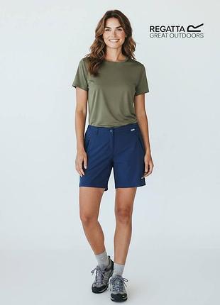 Оригинальные женские трекинговые водоотталкивающие шорты regatta outdoor размер м оутдор синие спортивные походные регата m a1