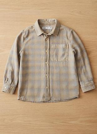Сорочка в клітинку zara 6-7 років (120 см)