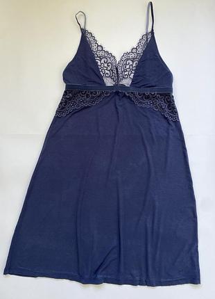 Женская шелковистая ночная сорочка hunkemöller nora lace slip dress, размер m