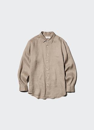 Рубашка льняная uniqlo (482437)