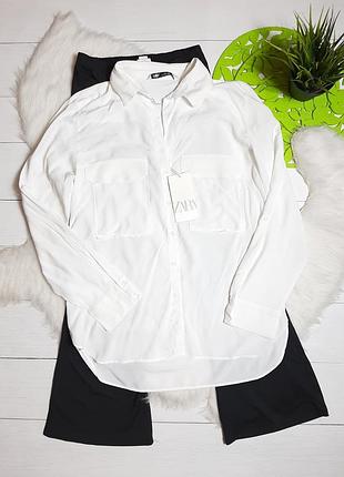 Белая рубашка zara