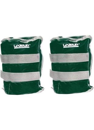 Обважнювачі liveup wrist/ankle weights 2 шт по 2 кг green-grey (ls3011-2)