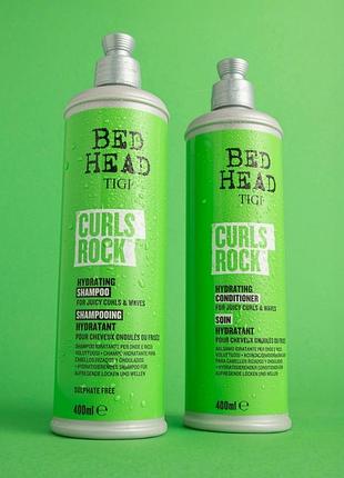 Шампунь і кондиціонер для кучерявого, хвилястого волосся tigi bed head curls rock hydrating for juicy curls and waves