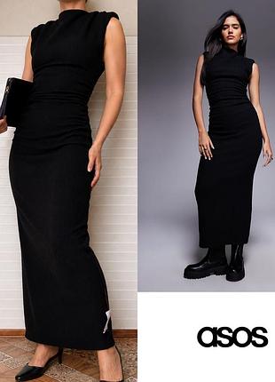 Новое чёрное платье миди asos