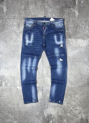 Чоловічі джинси dsquared2 skater jean оригінал дискваред 2 сині штани розмір 56 xl xxl