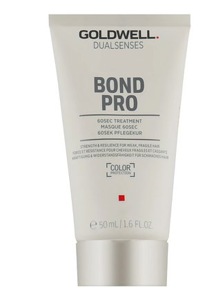 Зміцнювальна маска для тонкого й ламкого волосся (міні) goldwell dualsenses bond pro 60sec treatment, 50 мл