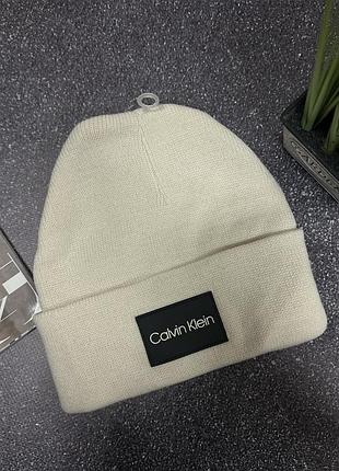Шапка унісекс calvin klein біні молочна