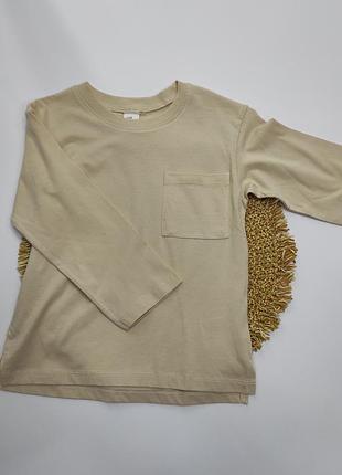 Дитяча кофта лонгслів бежева бренд h&m 104 см