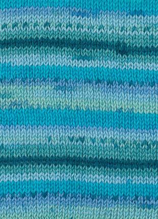 Носочная пряжа drops fabel - print, 340 blue lagoon