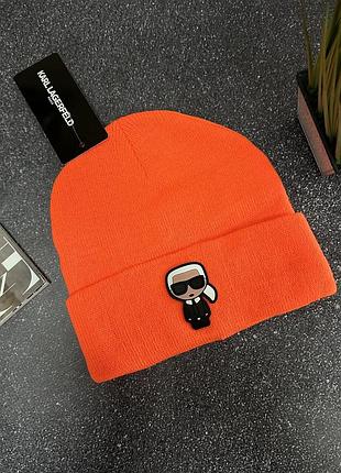 Шапка унісекс karl lagerfeld біні помаранчева