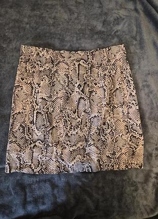 Юбка со змеиным принтом y2k / snake print