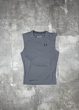 Чоловіча компресійна майка under armour heatgear сіра спортивна андер армор xl