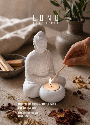 Статуетка зі свічкою buddha