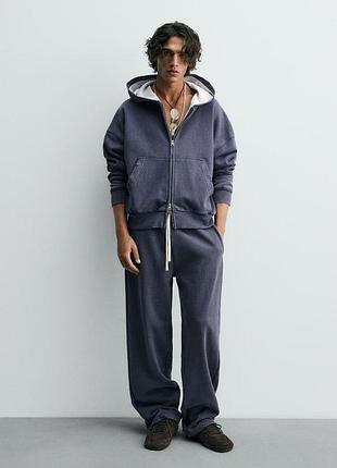 Костюм мужской с эффектом стирки зара zara l