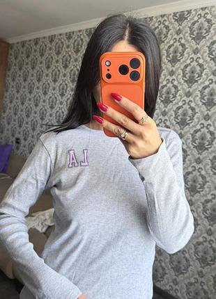 Лонг топ кофтинка в рубчик s 3