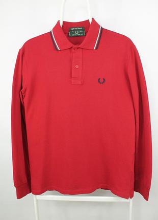 Вінтажний лонгслів поло fred perry light stretch red l/s polo shirt men’s