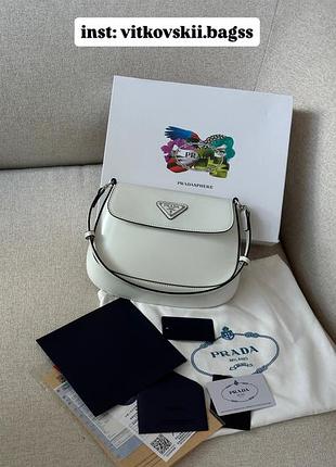 Сумочка cleo lacquered leather mini bag white🤍