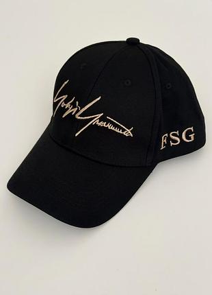 Бейсболка чорна fsg yohji yamamoto
